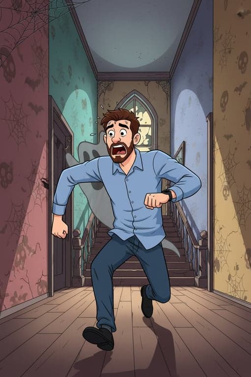 a portrait of a person transformed into an authentic Scooby-Doo cartoon character using classic Hanna-Barbera character design rules, featuring an oversized rounded head, narrow sloping shoulders, long simplified neck, wide-set oval eyes with black pupils, thick arched eyebrows, a rounded nose, simple curved mouth, flat pastel color fills, thick black outlines, minimal cel shading, and a clearly recognizable Scooby-Doo animation look