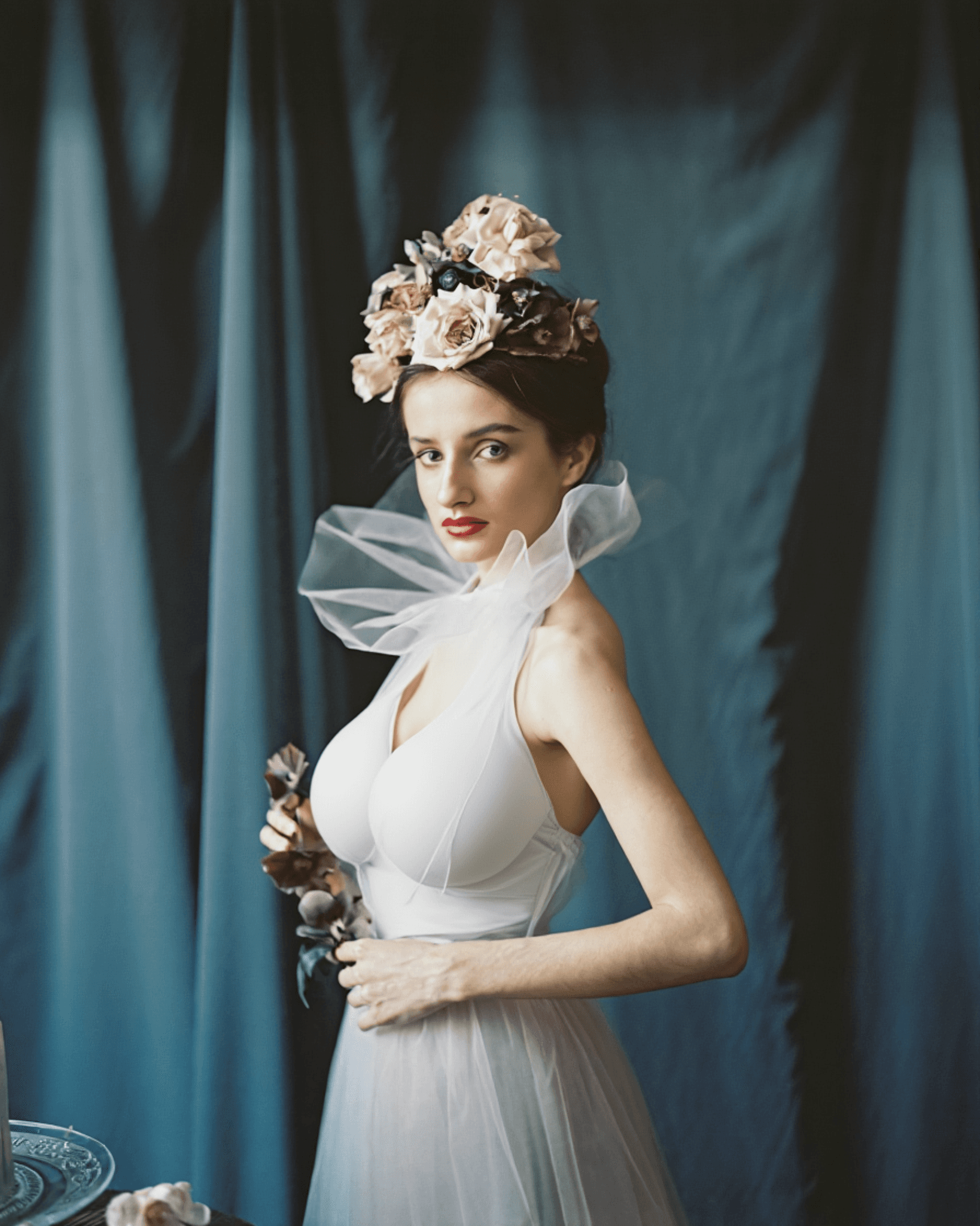 AI breast expansion filter after transformation - chest enhanced with AI enlargement effect