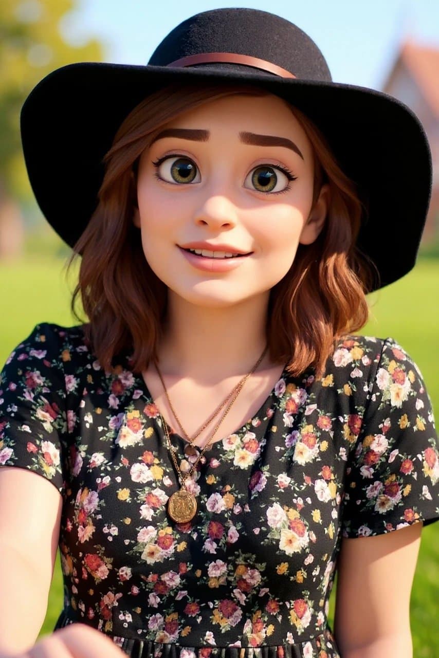 AI Disney style filter after transformation - full body photo converted into Disney movie character