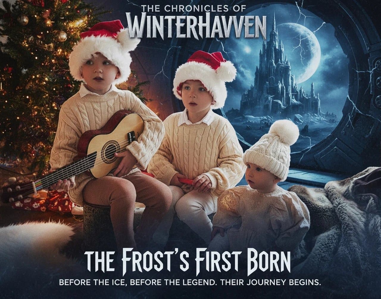 AI movie poster maker after transformation - portrait turned into cinematic AI movie poster design