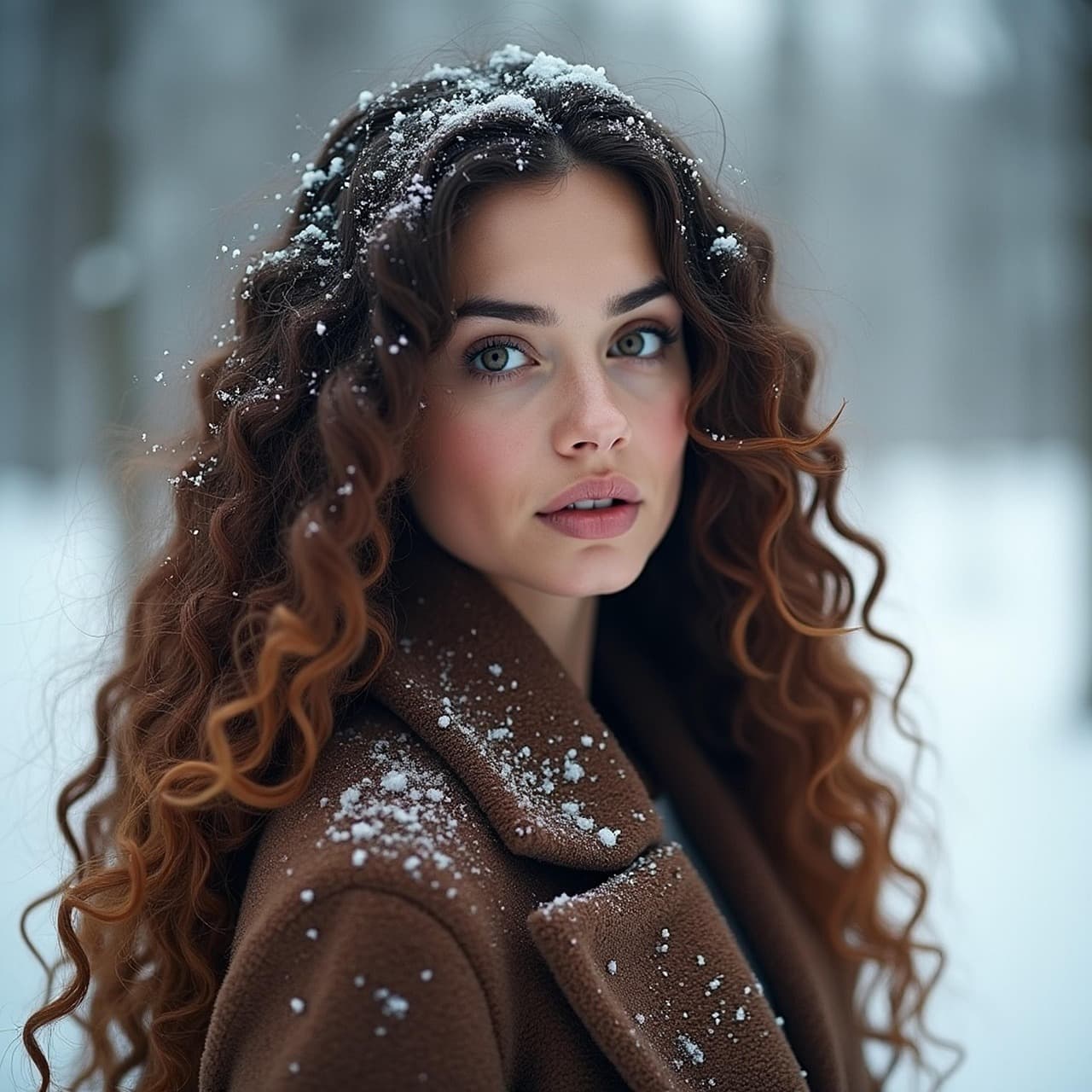 AI hair style filter after transformation - virtual spiral perm hairstyle