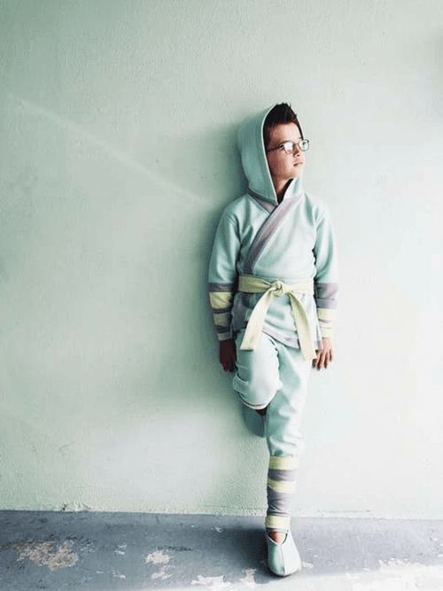 After ninja edit – child in adorable mini ninja outfit