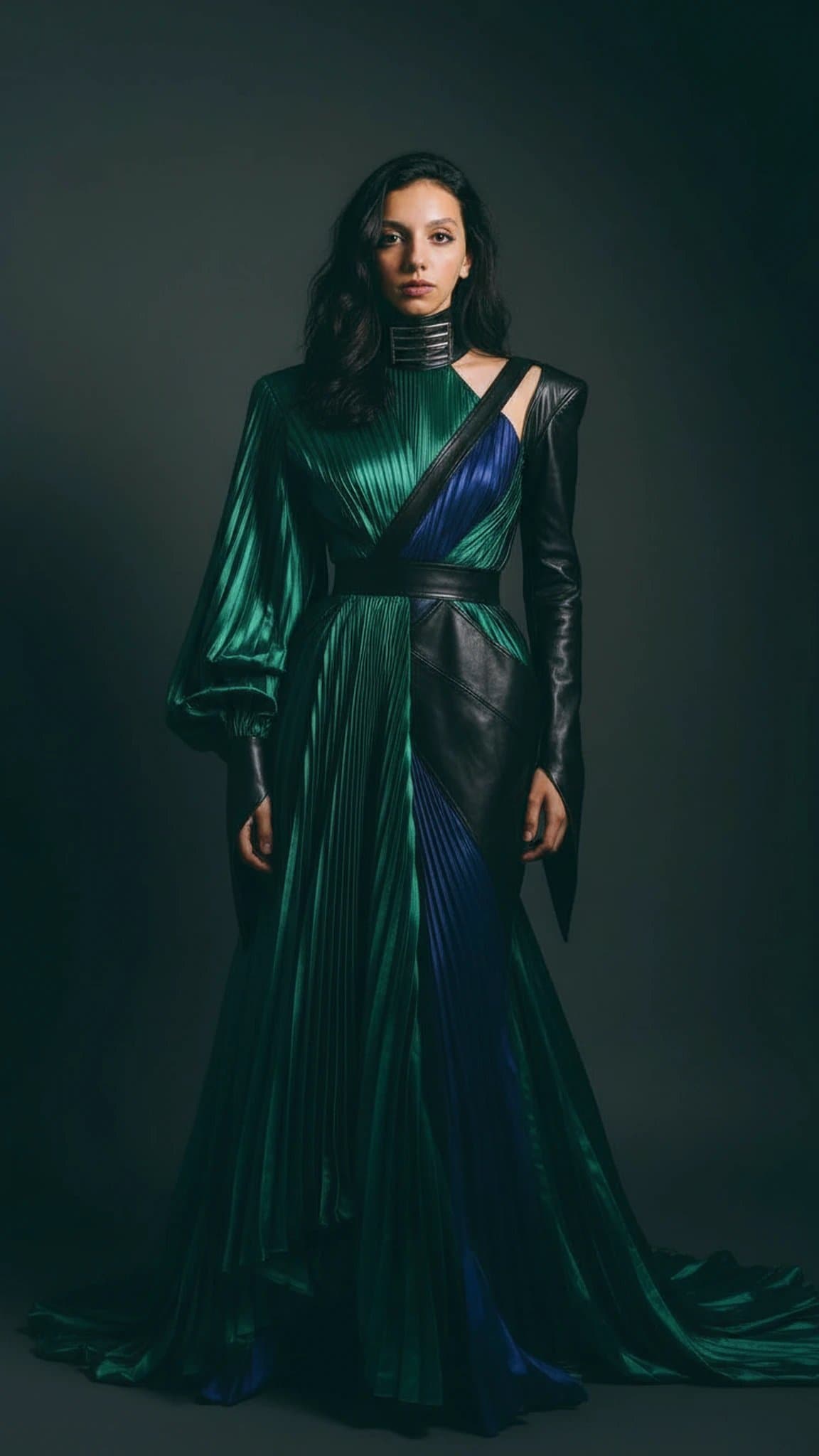 Designer Clothes filter after transformation - portrait styled in runway-inspired designer fashion