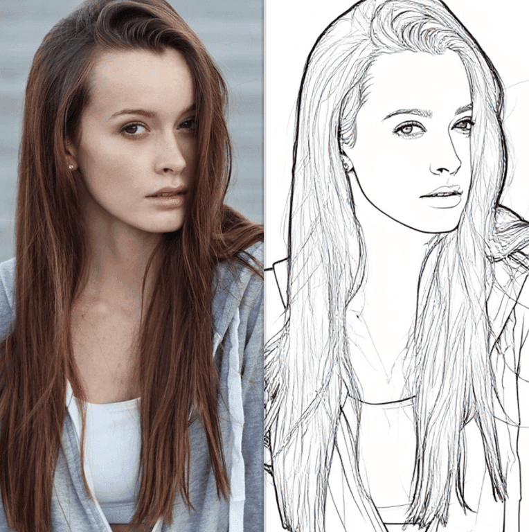 Turn Photo into Line Drawing