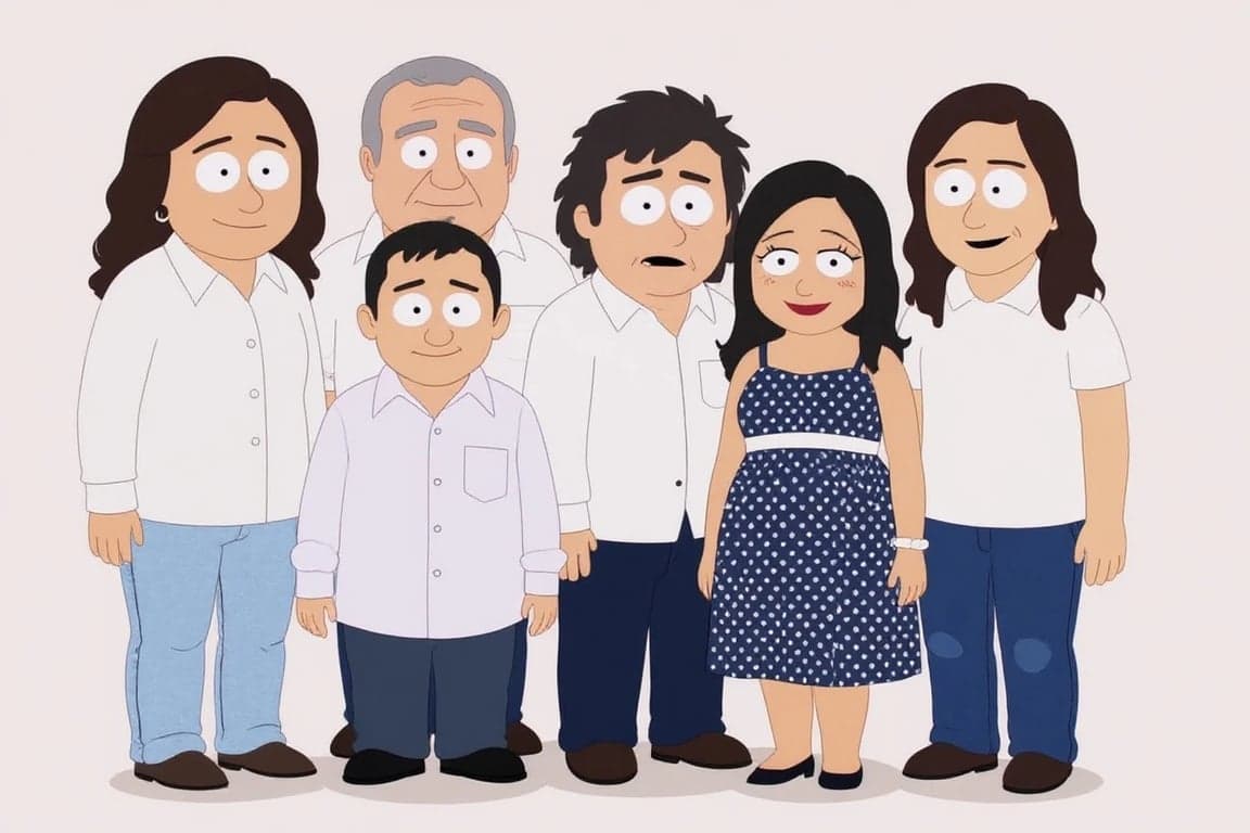AI South Park character filter after transformation - full body photo in South Park animation style