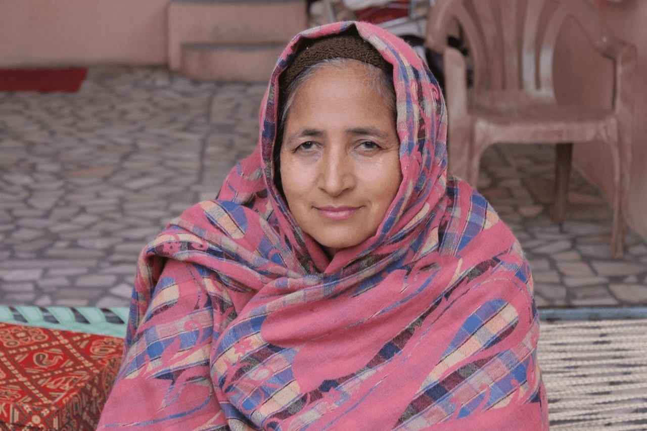 AI wrinkle remover filter after transformation - portrait with smooth and youthful skin