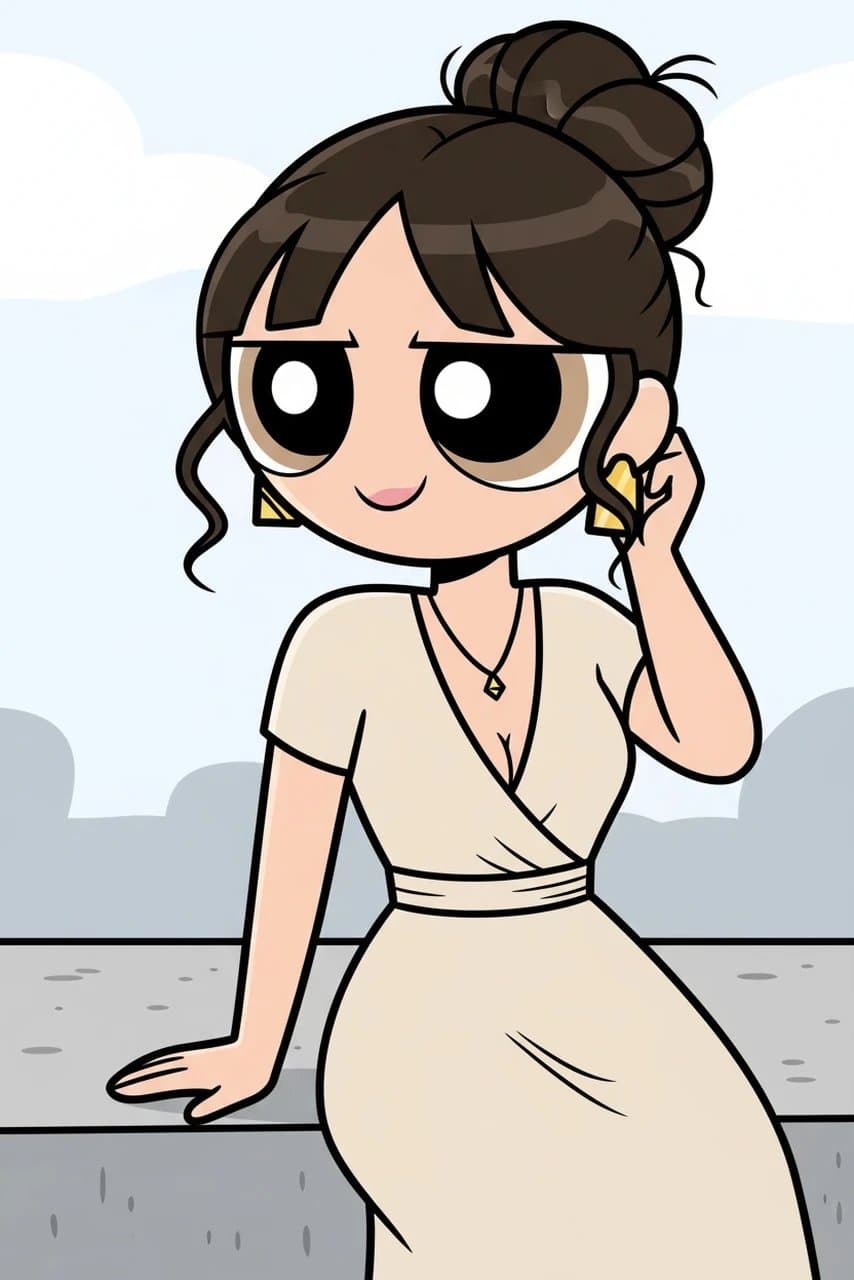 AI Powerpuff yourself filter after transformation - photo converted into cute Powerpuff avatar