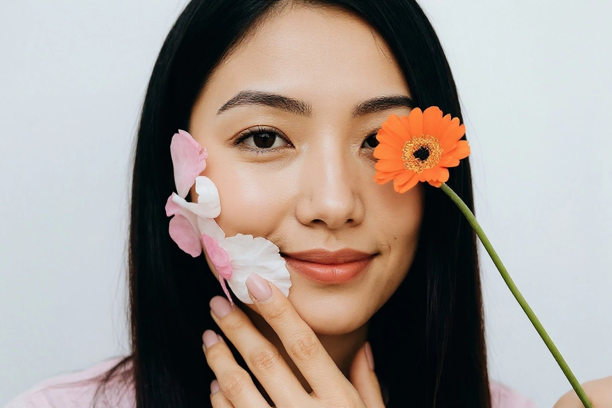 AI flip image filter after transformation - fashion portrait with artistic image reversal