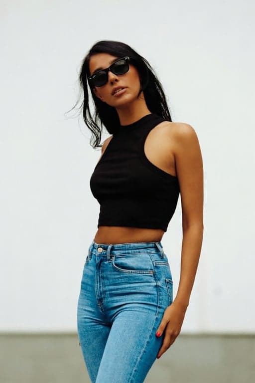 AI tan skin filter after transformation - skin tone enhanced with realistic tanning effect