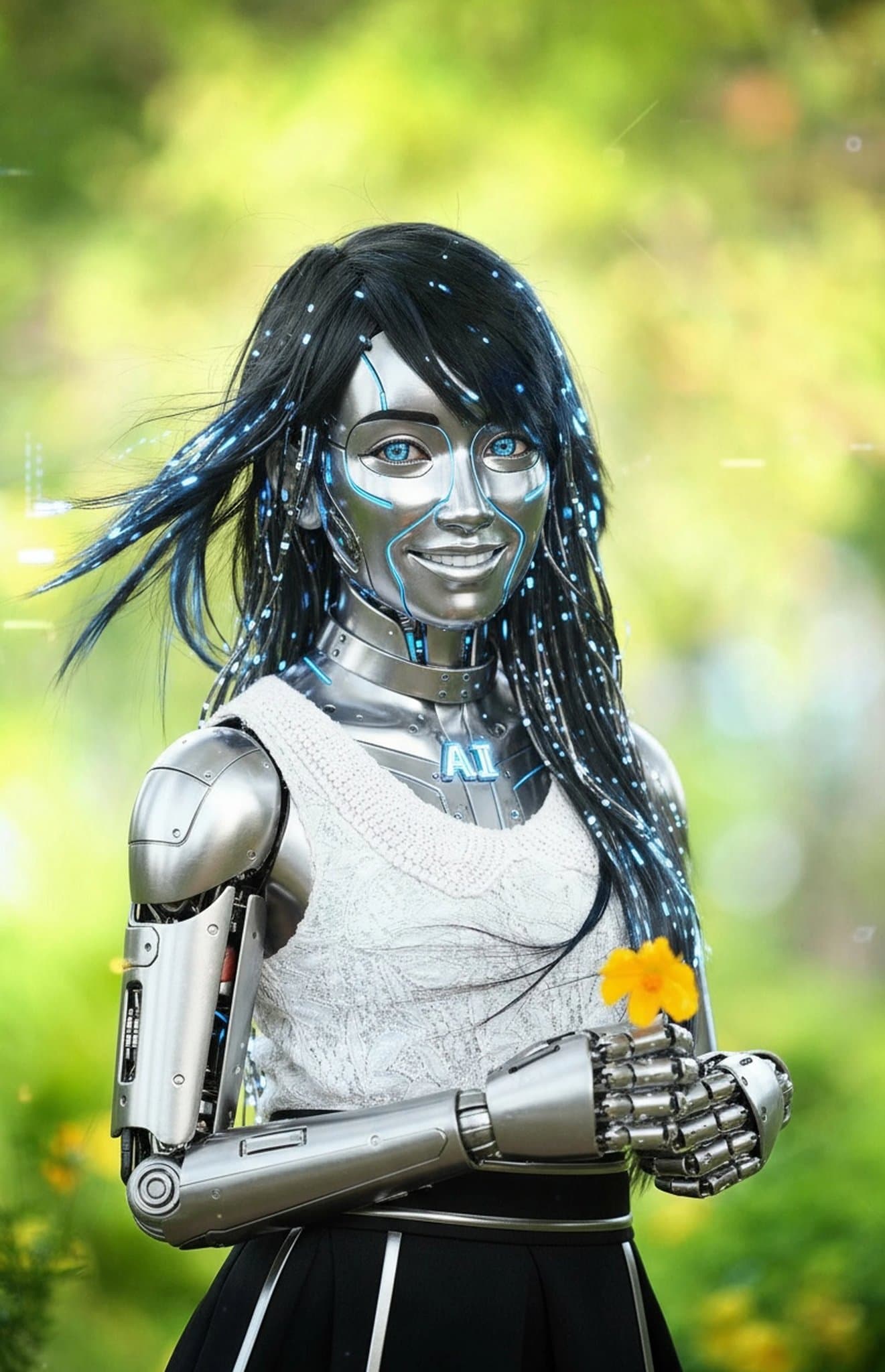 AI character generator after transformation - outdoor photo turned into game-inspired character design