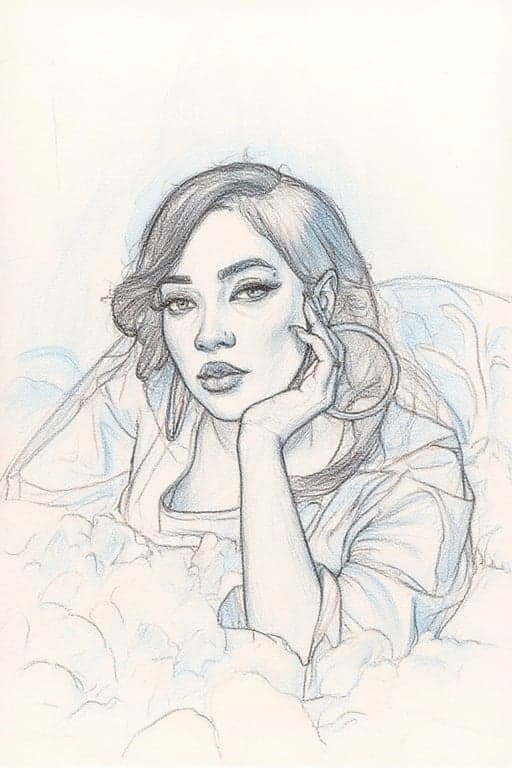 AI sketch filter after transformation - outdoor photo recreated in artistic pencil sketch style