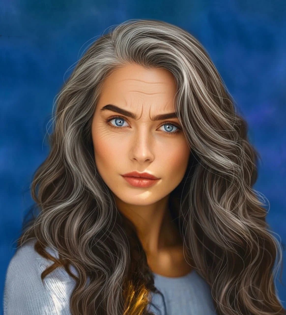 AI old filter after transformation - full body photo showing AI generated older appearance