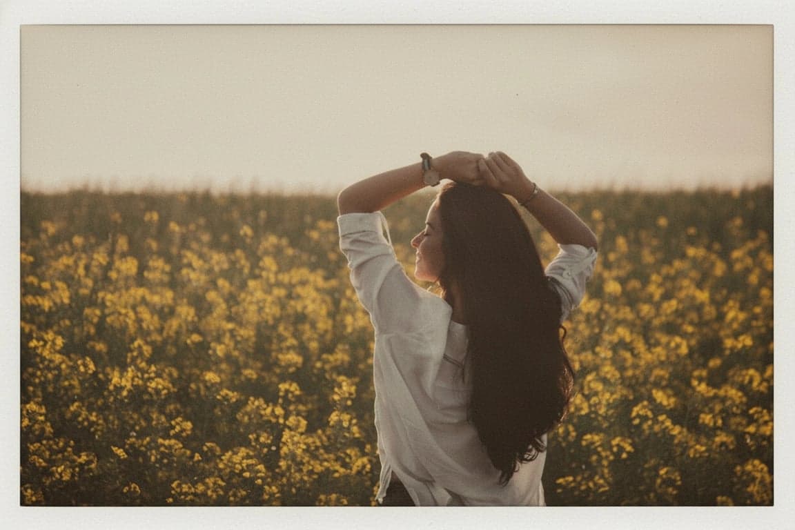 AI vintage filter after photo - vintage style back view with natural scene