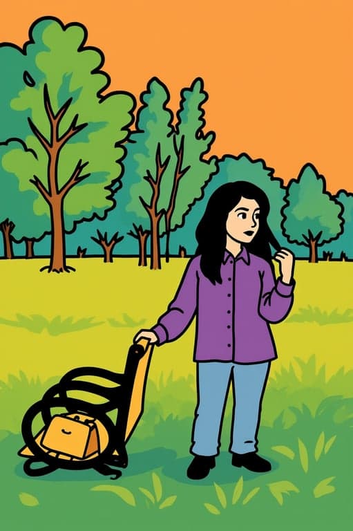 a portrait of a person illustrated as a Scooby-Doo–style Hanna-Barbera character with oversized head, simplified body, wide-set eyes, rounded nose, flat color blocks, and no modern illustration techniques