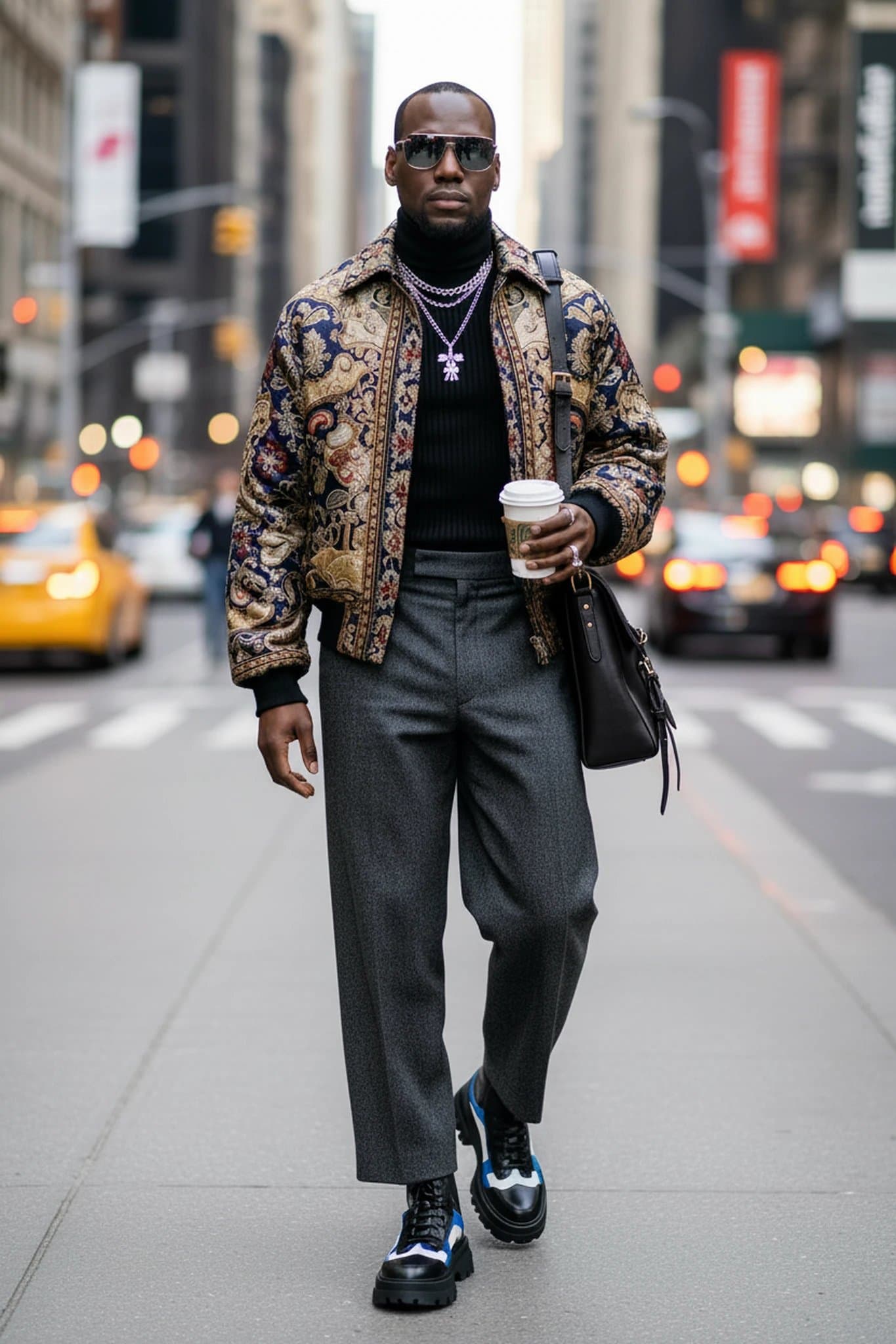 Fashion Week Outfits filter after transformation - portrait styled in fashion week street style with modern urban energy