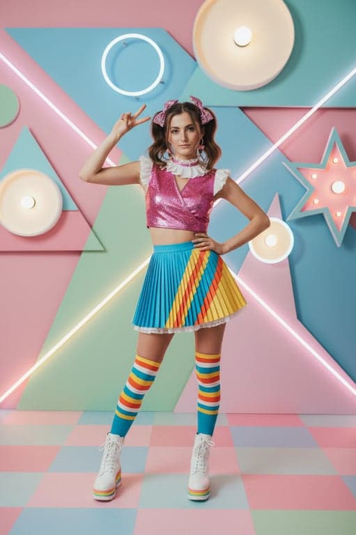 Idol Outfits filter after transformation - portrait wearing tailored idol outfit that blends professional and stage-ready style