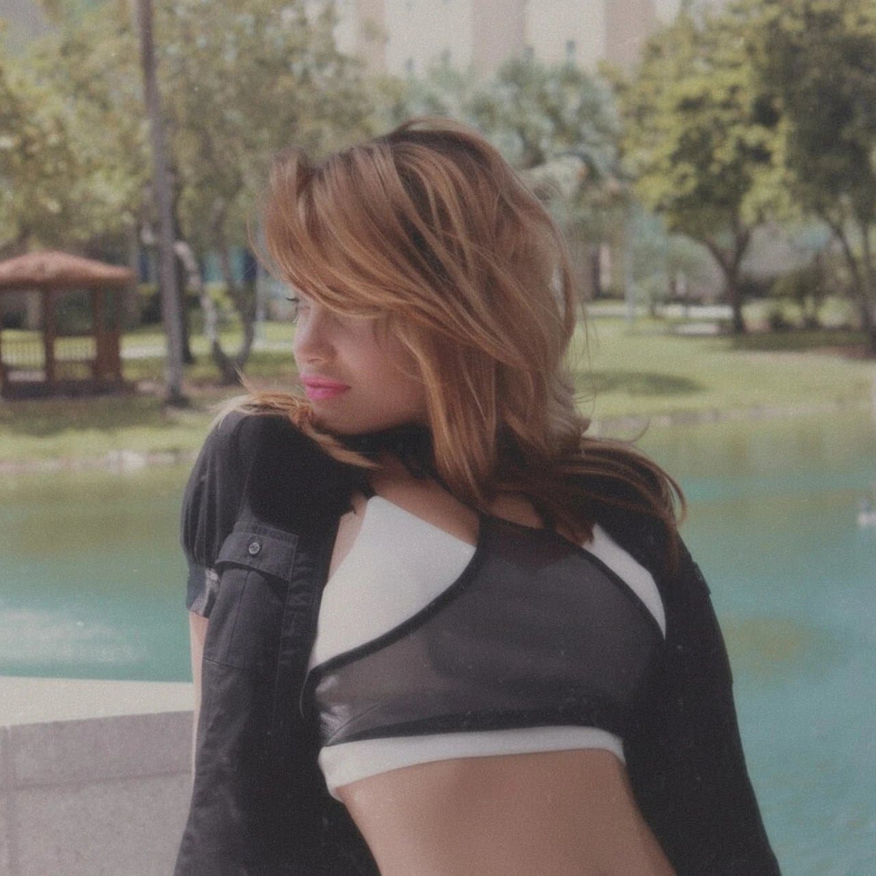 AI 90s filter after transformation - creative portrait featuring 90s warm hue and grain