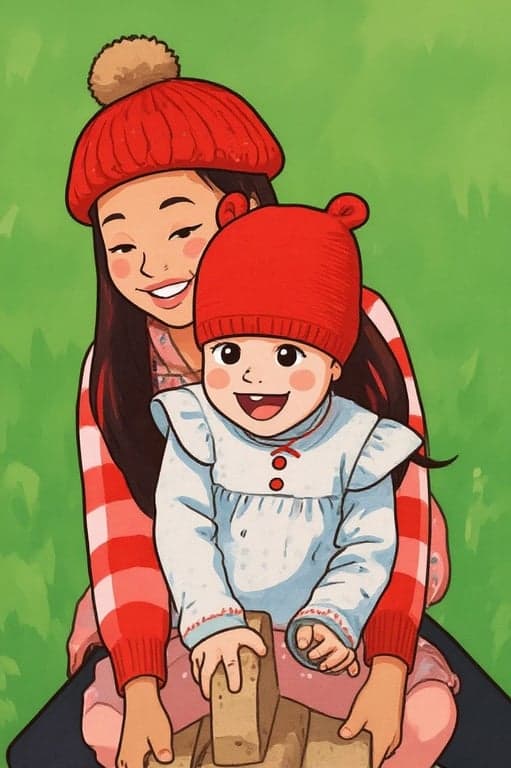 AI photo to cartoon style after pic - cartoon style of family photo