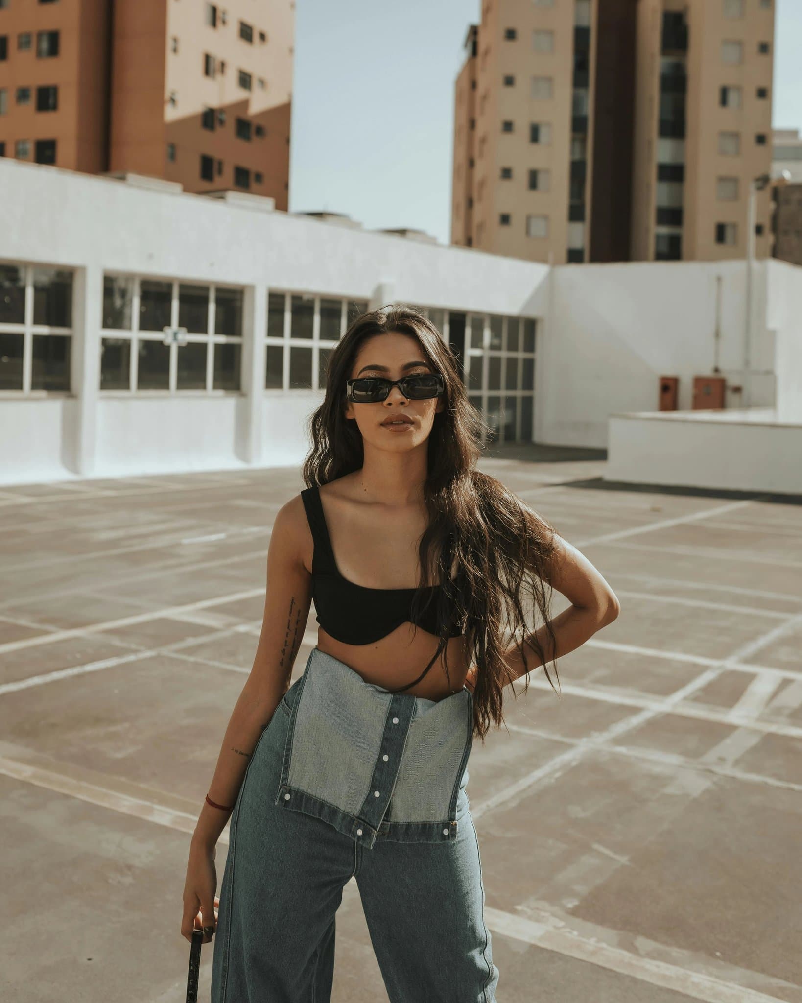 White Party Outfits filter before photo - natural portrait in mixed casual pieces with indoor or outdoor setting