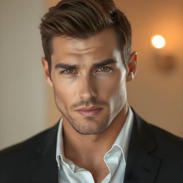 AI bald filter before photo - profile shot with normal hairstyle