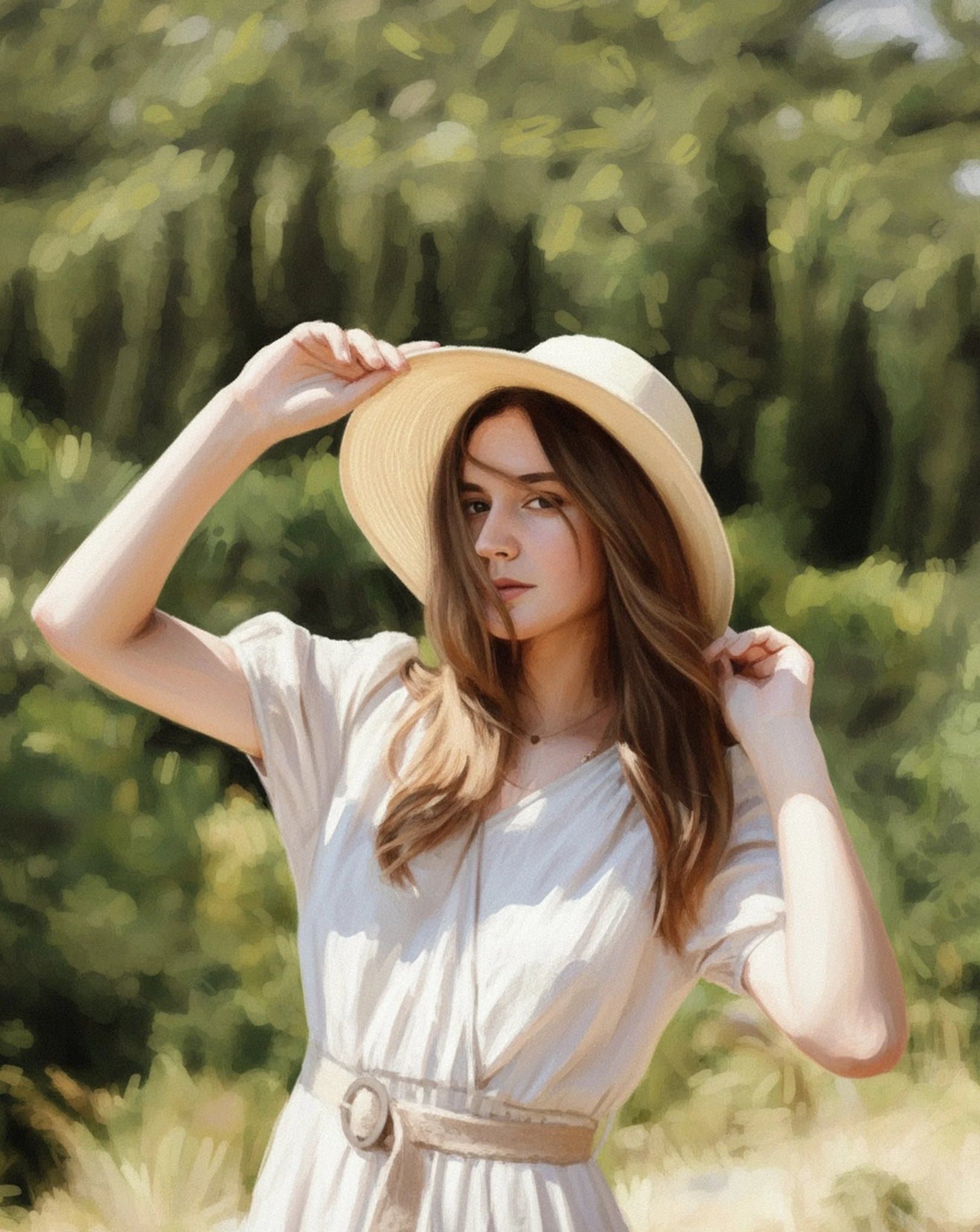 AI filter after transformation - selfie featuring polished AI aesthetic enhancement