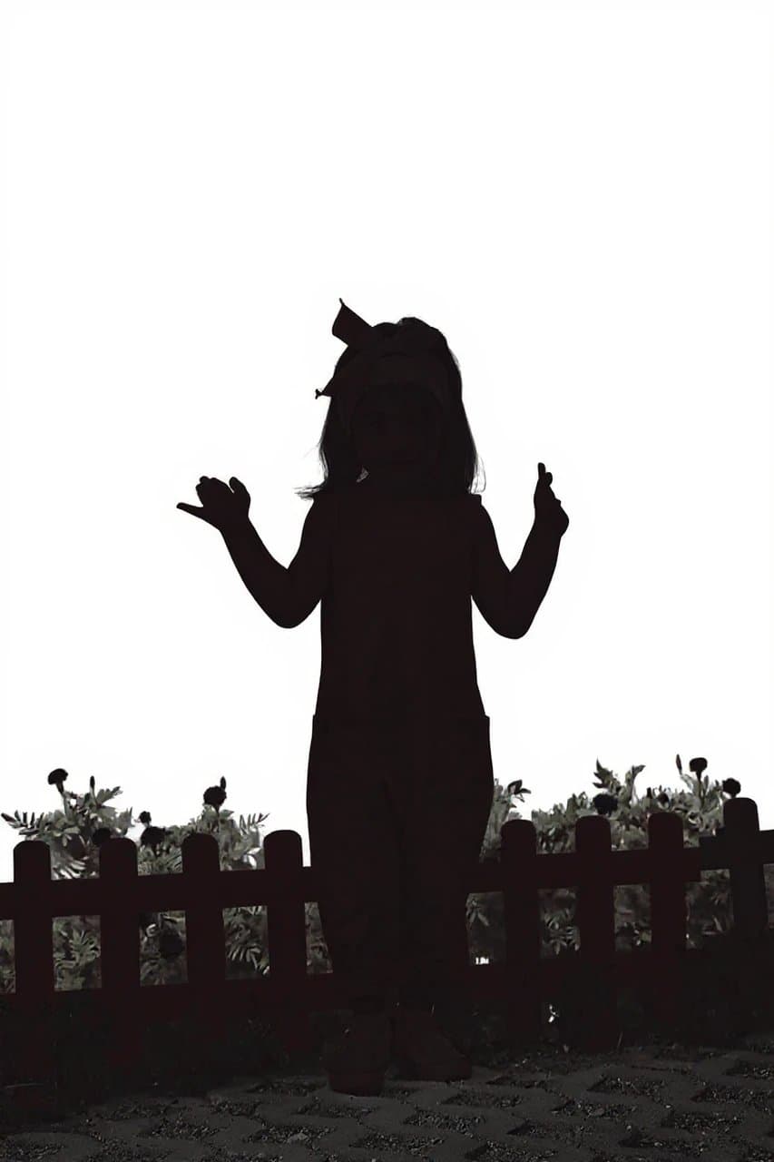 AI silhouette maker after transformation - image turned into solid shadow outline