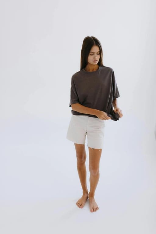 AI dress filter before photo - influencer portrait in normal outfit