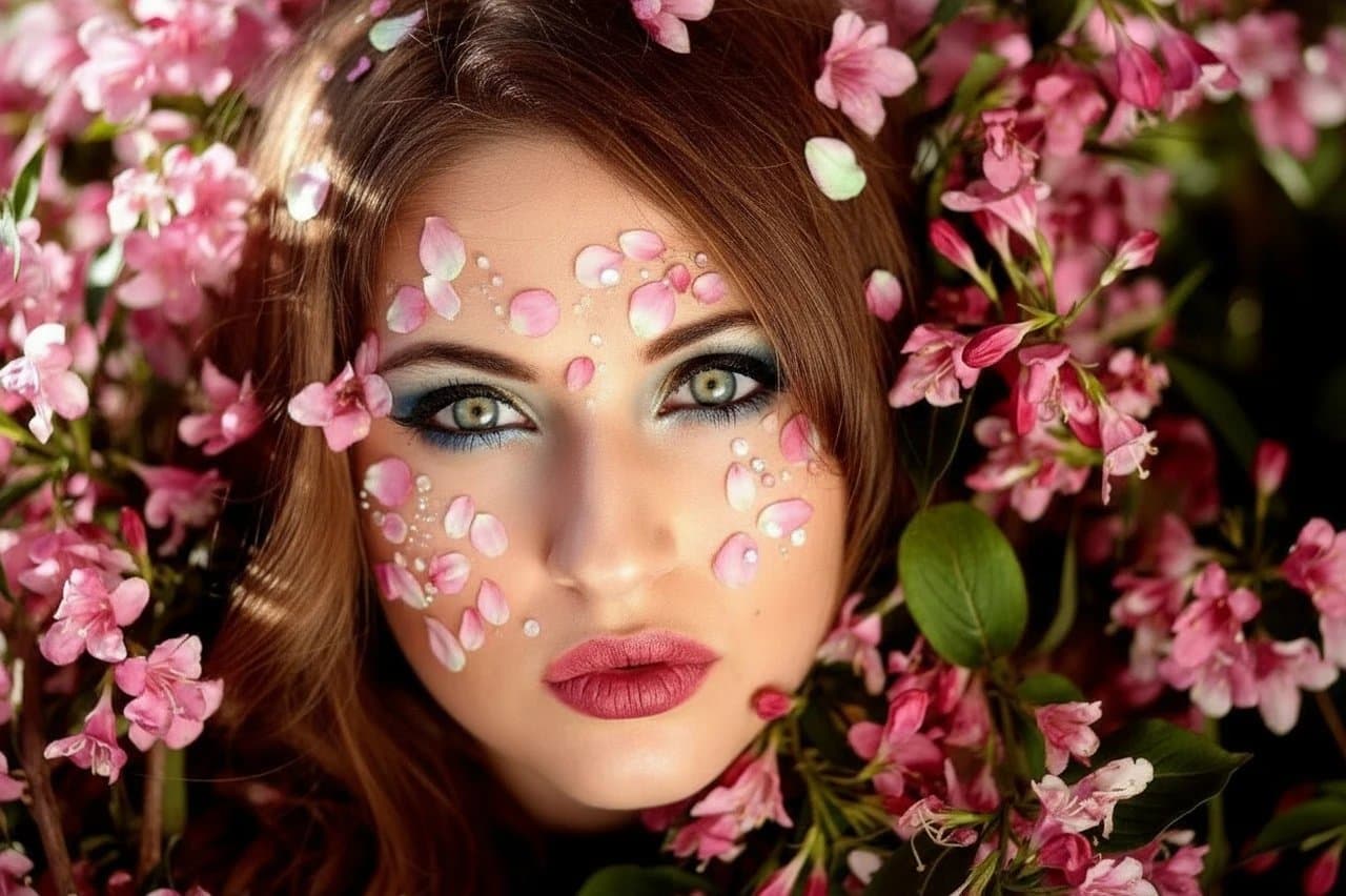 AI fantasy art filter after transformation - fashion portrait transformed into ethereal fantasy art