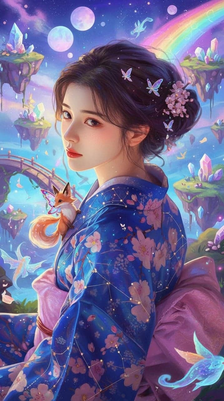 AI fantasy art filter after transformation - casual portrait recreated as mythical fantasy character