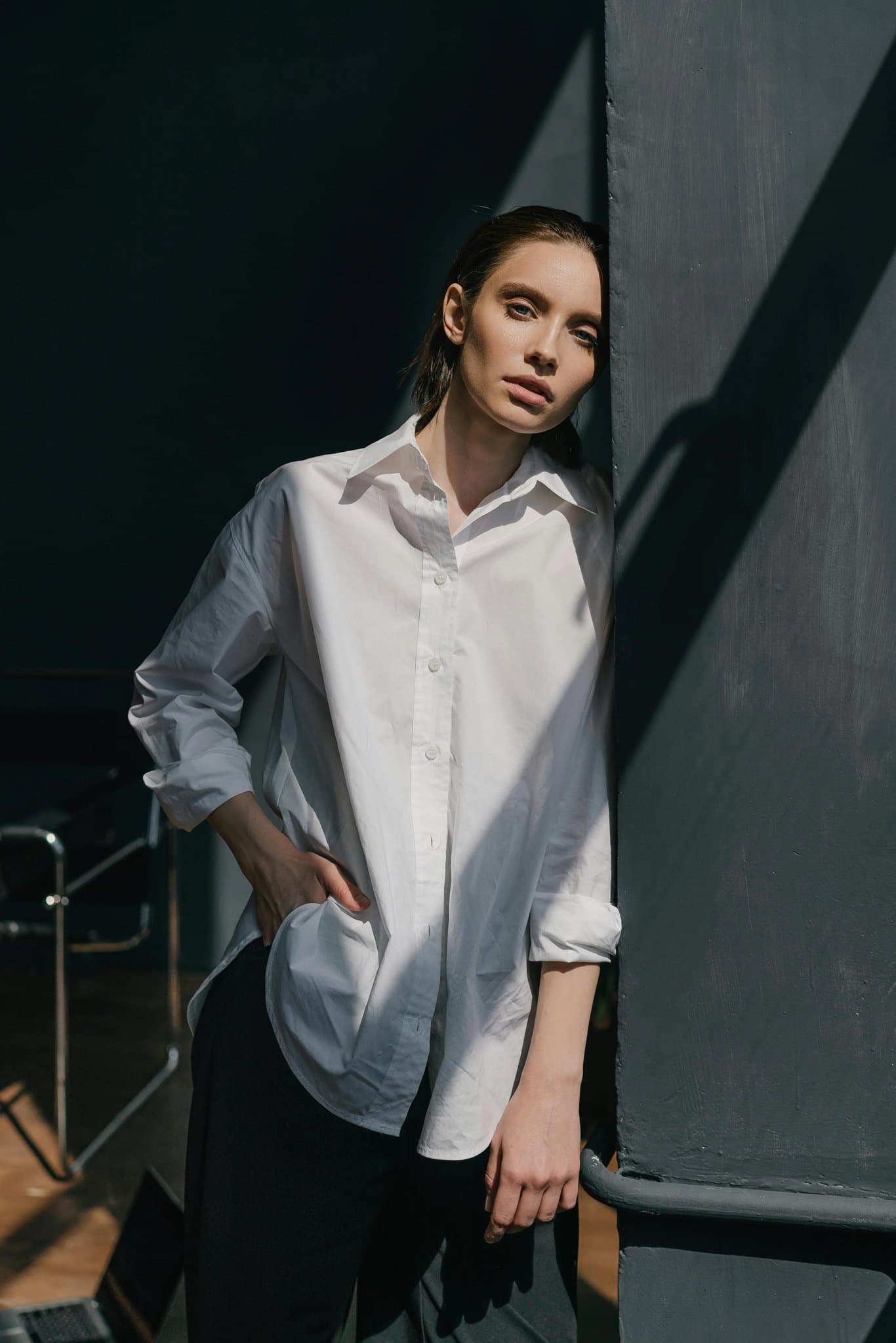 80s Party Outfits filter before photo - natural portrait in simple outfit with any clean background