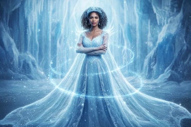 After princess edit – icy blue princess dress with sparkles