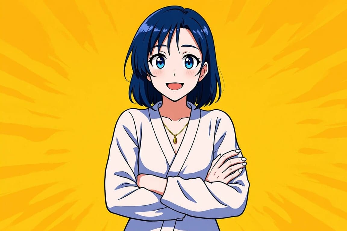 a portrait of a person reimagined in a My Hero Academia–inspired anime art style, with strong clean linework, expressive large anime-style eyes, simplified yet recognizable facial features that preserve identity, and a heroic youthful appearance; apply cel-shaded coloring with clear light and shadow separation; lighting should be dramatic and directional, simulating anime key light from above or side with strong highlights and defined shadows; color palette vibrant but controlled, avoiding over-saturation; background simplified into anime-style gradient or abstract action backdrop; composition half-body or head-and-shoulders, slightly dynamic pose if possible; clothing redesigned into anime-style hero outfit or school-uniform-inspired costume with clear shapes and bold color blocks; final result should resemble a polished My Hero Academia character illustration, not a generic anime filter