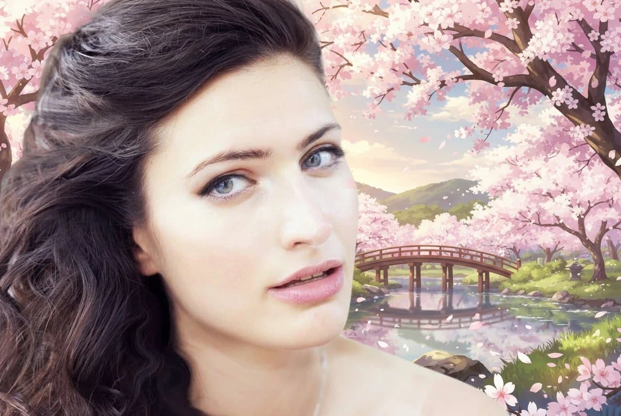 AI anime backgrounds after transformation - studio photo turned into cinematic anime frame