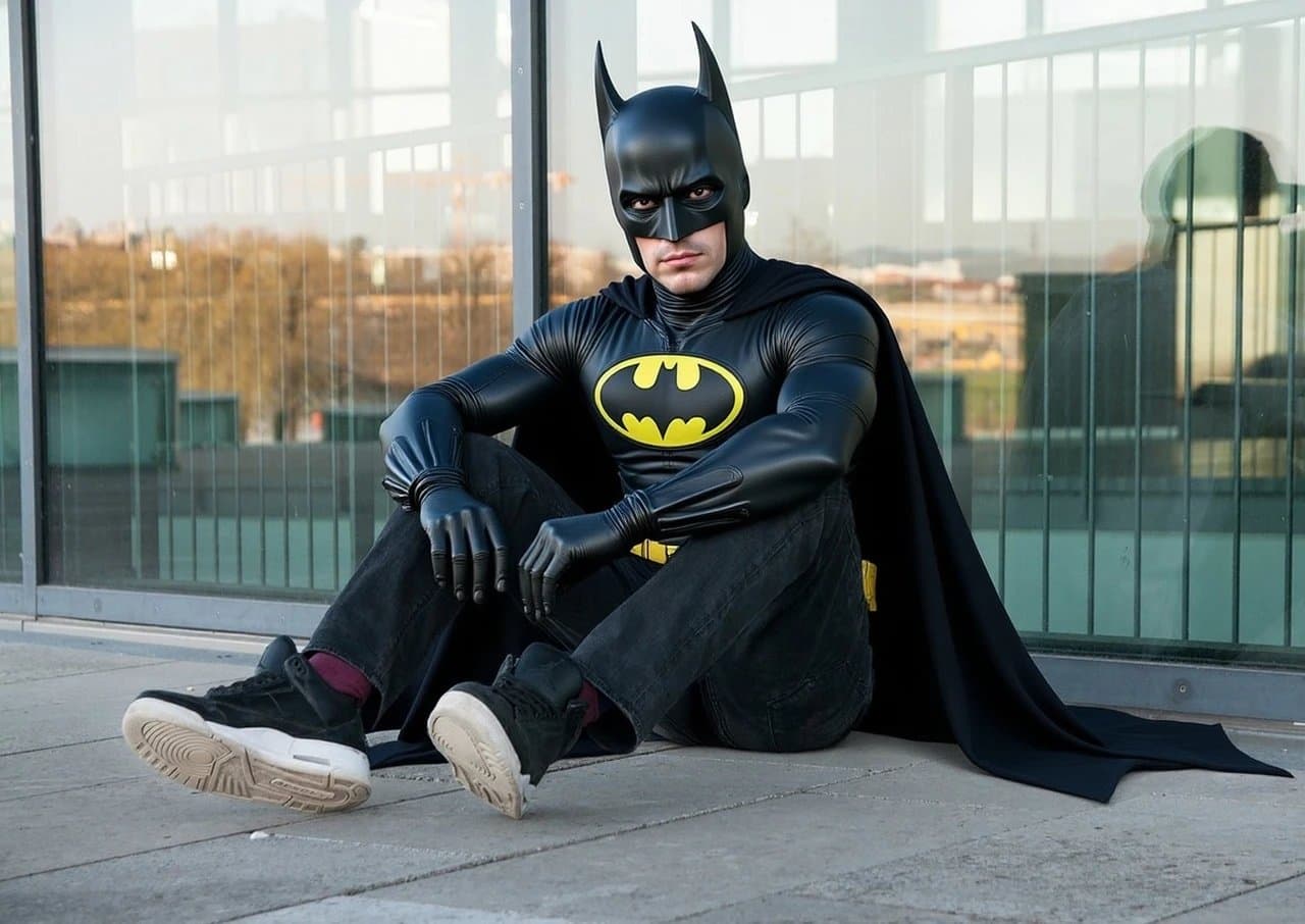 AI superhero generator after transformation - influencer photo transformed into AI comic hero