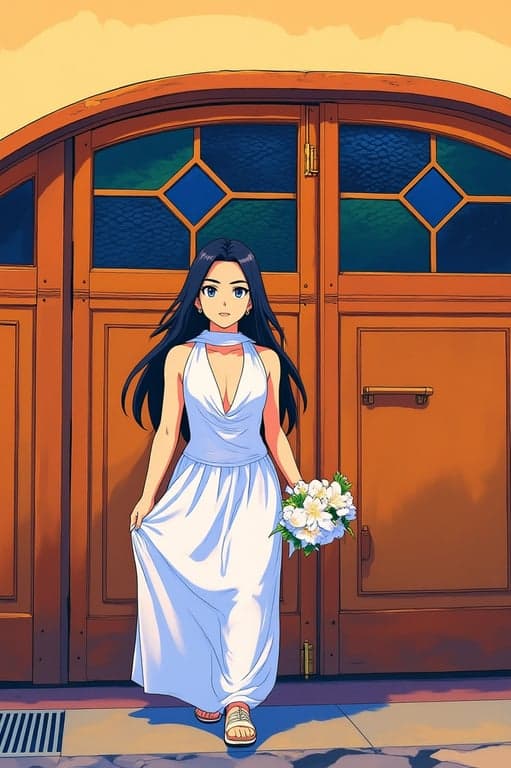 a portrait of a person transformed into a shonen anime artwork emphasizing optimism, strength, and determination through expressive facial features and bold anime rendering