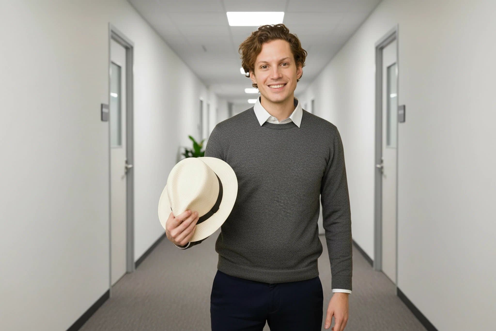 business casual outfits filter before photo - portrait in casual hoodie under indoor light