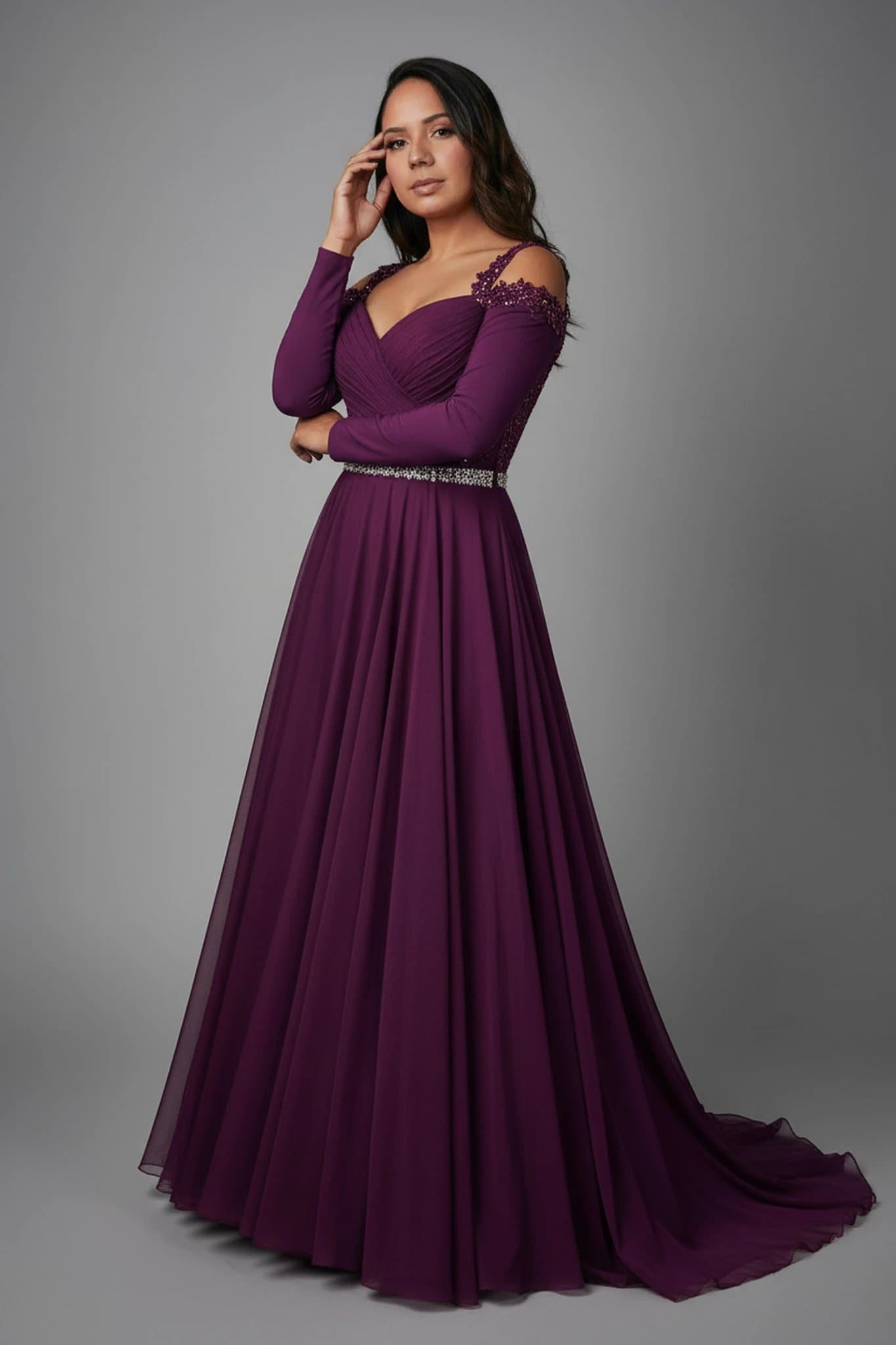 Red Carpet Dresses filter after transformation - portrait styled in minimalist red carpet elegance