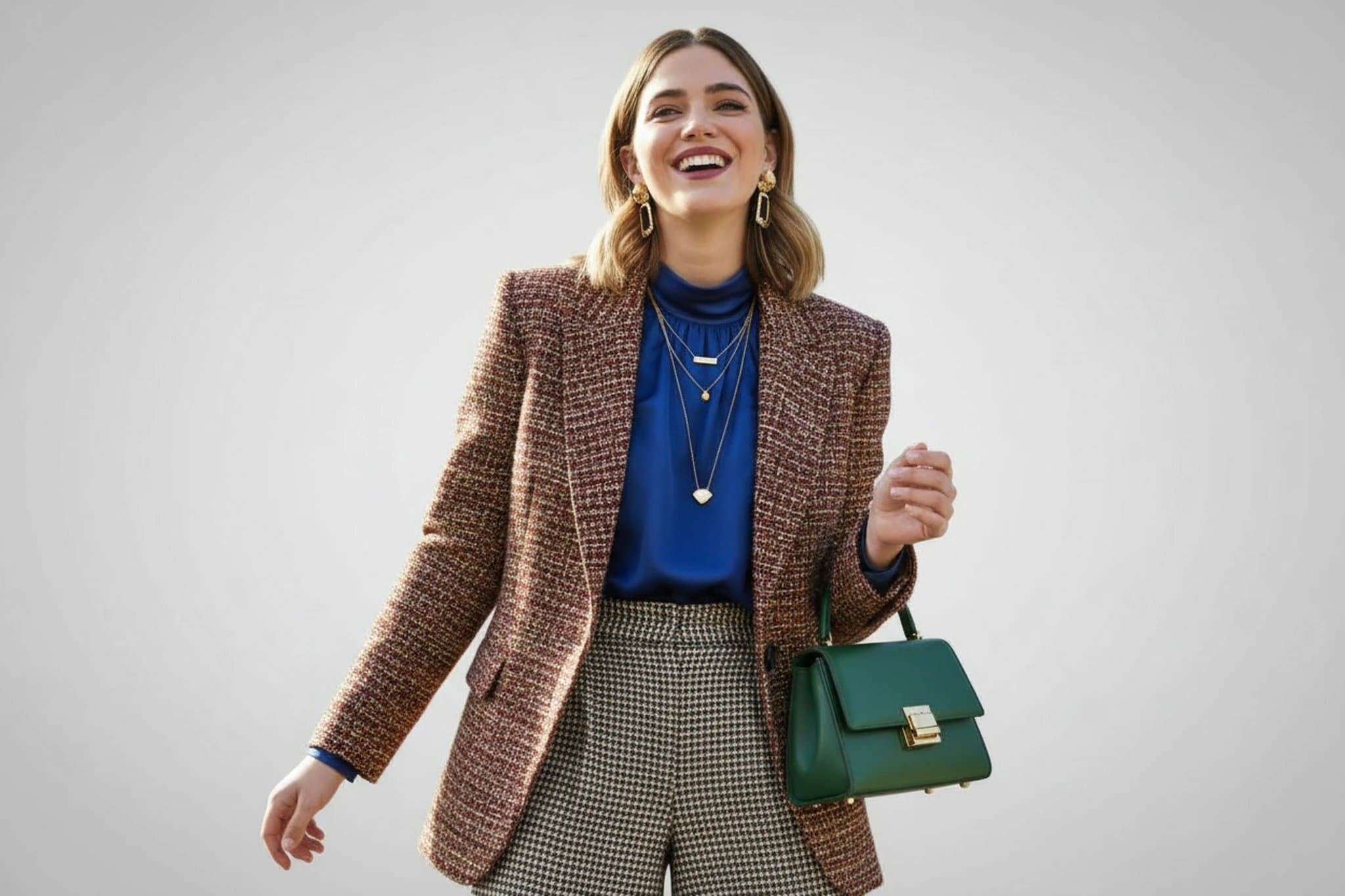 Fashion Week Outfits filter after transformation - portrait styled in seasonal fashion week trend outfit