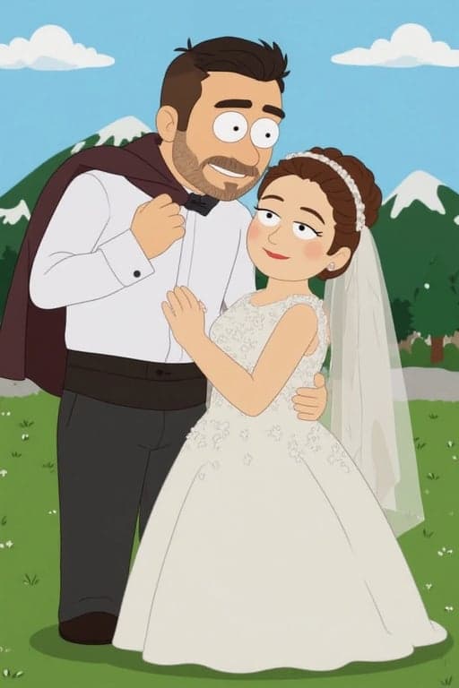 AI South Park character filter after transformation - influencer photo transformed into South Park avatar