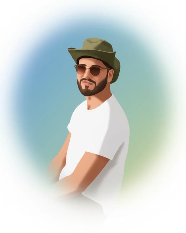 a portrait of a person enhanced into a profile-ready avatar with centered composition, smooth gradients, simplified clothing detail, and a friendly yet professional look
