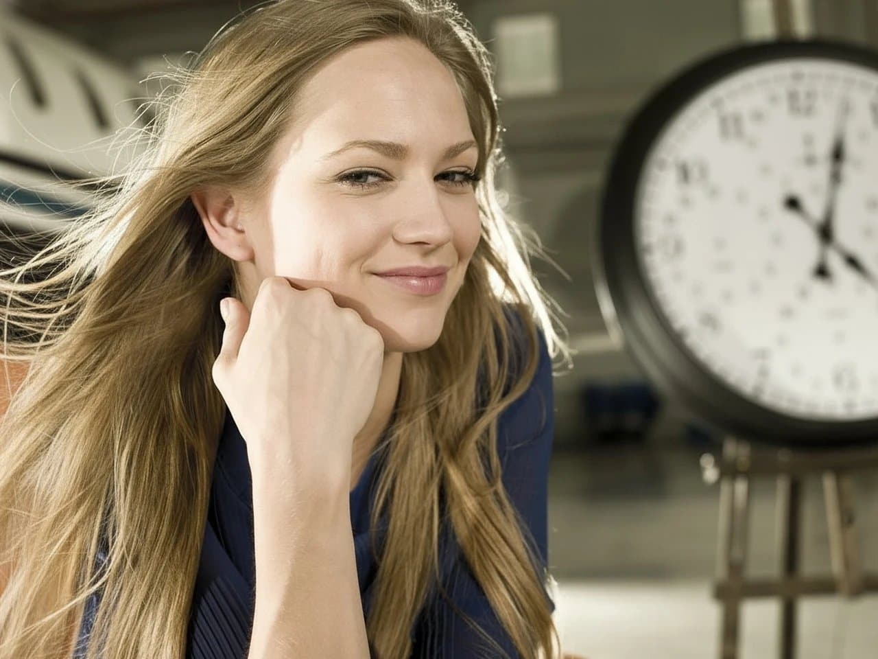 AI smile filter after transformation - casual portrait with cheerful AI edited smile