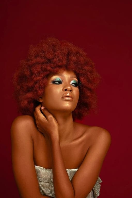 AI piercing filter before photo - outdoor portrait before virtual piercing effect applied