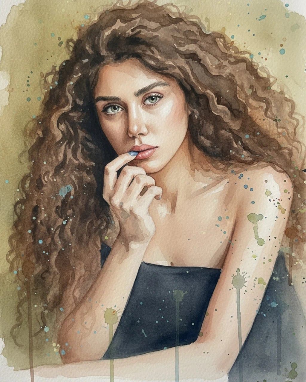 AI color splash filter after transformation - full body photo transformed with isolated color effect