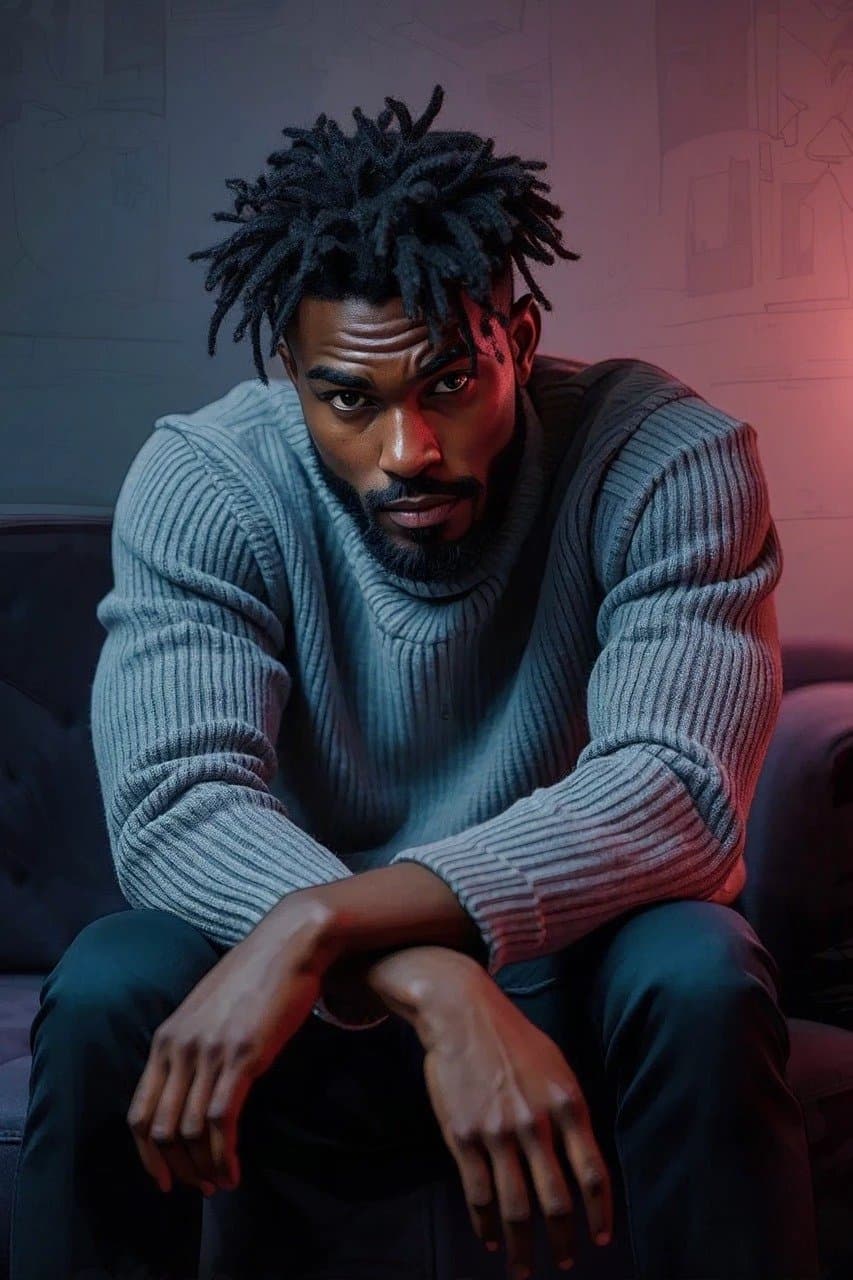 AI generated yearbook filter before photo - portrait in modern style before retro yearbook edit