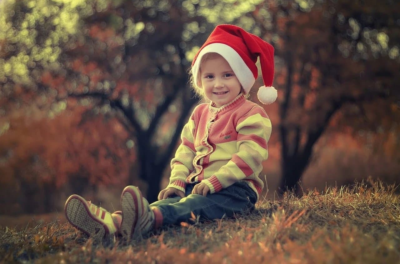 AI Santa hat filter after transformation - portrait with realistic Santa hat added