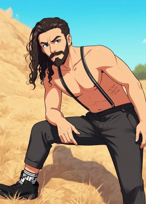 Photo to illustration after transformation - selfie turned into anime-style art