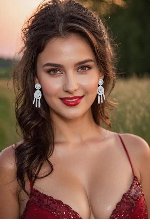 AI piercing filter after transformation - portrait with AI generated earrings and nose ring