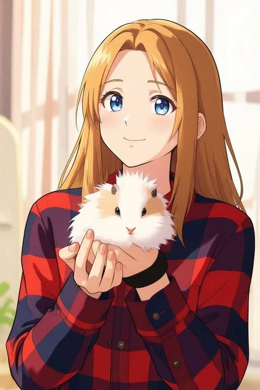 AI anime filter after transformation - studio photo with manga-style illustration