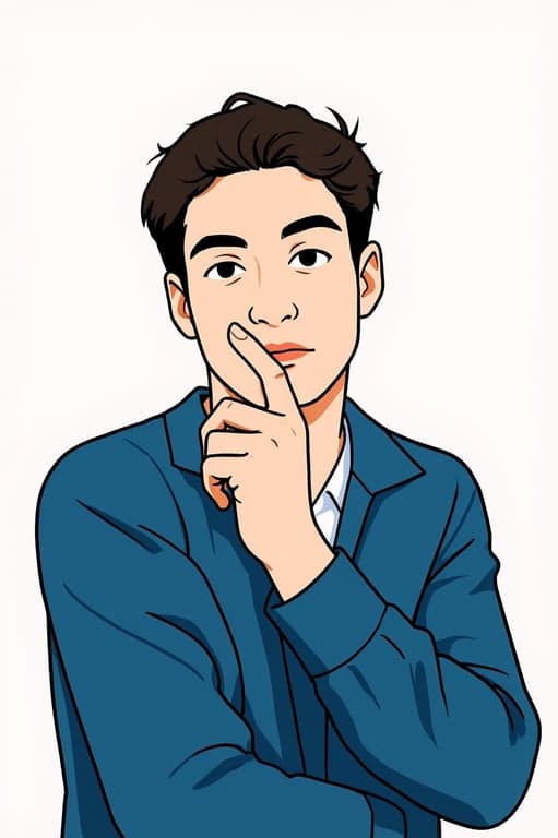 a portrait of a person adapted into a modern Japanese illustration aesthetic with soft color blocking, minimal shading, clean contours, and contemporary design clarity