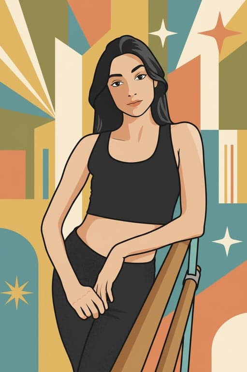 a portrait of a person transformed into an American art style illustration emphasizing confidence, clarity, cultural boldness, and strong visual identity